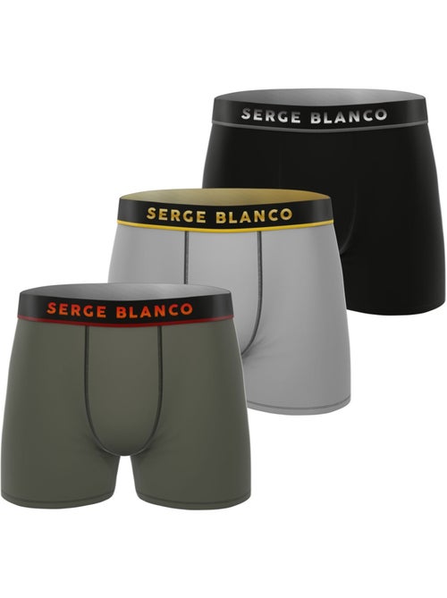 Lot de 3 boxers homme uni modèle davis serge blanco - Kiabi