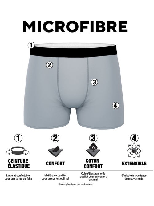 Lot de 3 boxers homme uni modèle davis serge blanco - Kiabi