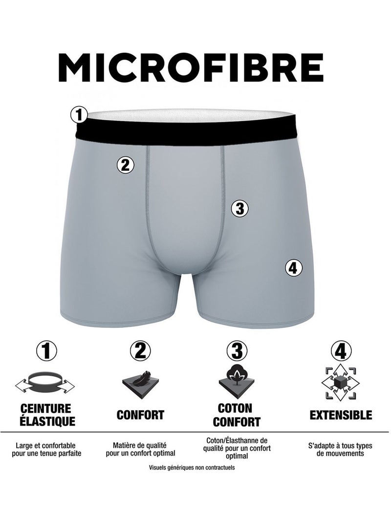 Lot de 3 boxers homme uni modèle davis serge blanco Vert kaki - Kiabi