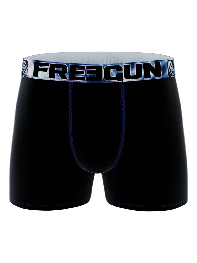 Lot de 3 boxers homme Uni Rainbow Freegun Noir - Kiabi
