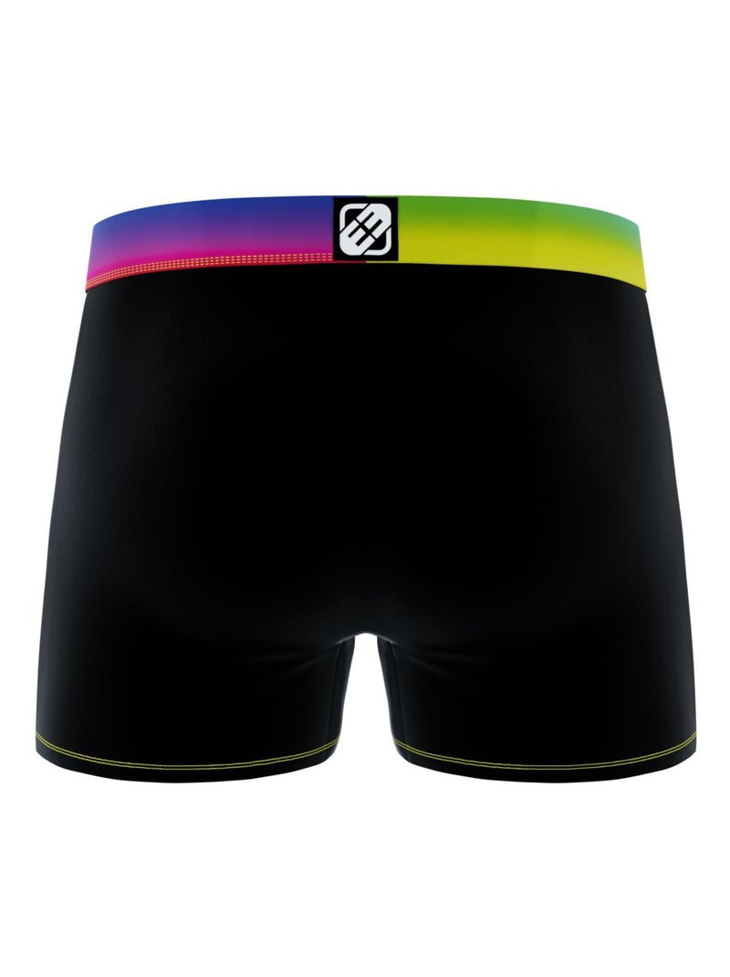Lot de 3 boxers homme Uni Rainbow Freegun Noir - Kiabi