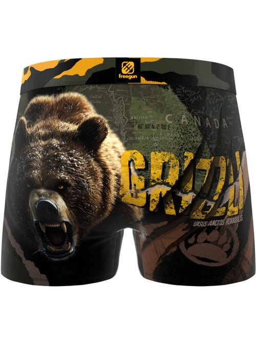 Lot de 3 boxers homme  wild animals freegun - Kiabi