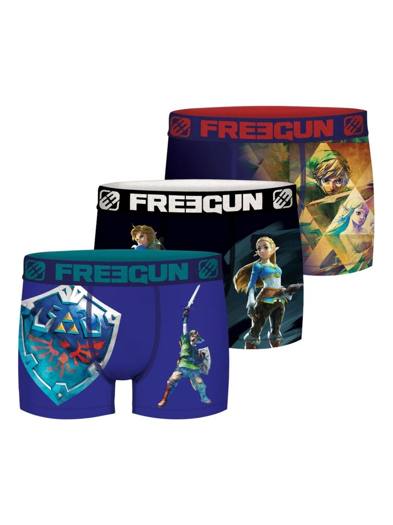 Lot de 3 boxers homme Zelda Freegun Noir - Kiabi