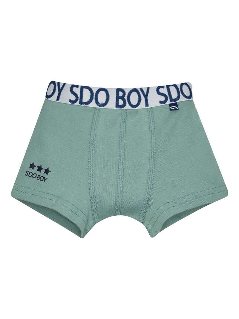 LOT DE 3 BOXERS JAOUEN ENFANT Vert - Kiabi