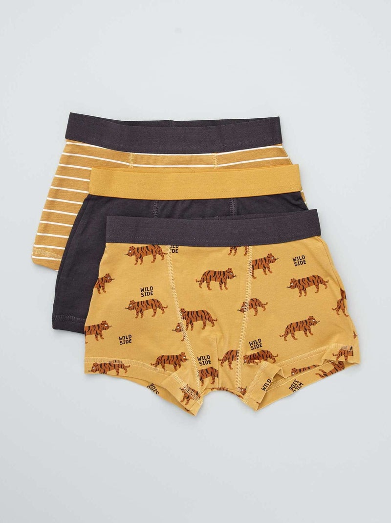 Lot de 3 boxers JAUNE - Kiabi