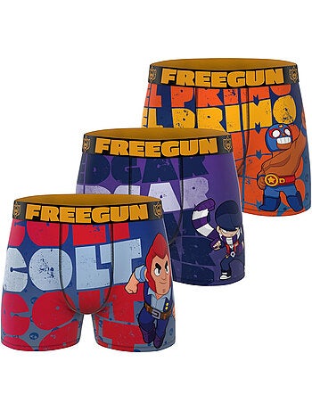 Lot de 3 boxers junior brawl stars freegun