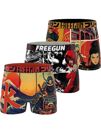 Lot de 3 boxers junior collection mangaka freegun