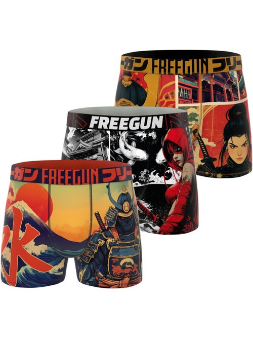 Lot de 3 boxers junior collection mangaka freegun - Kiabi