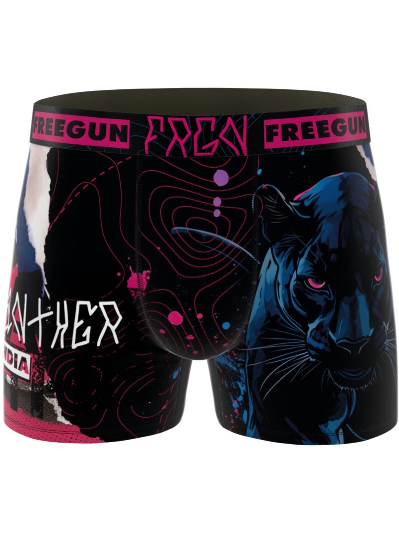 Lot de 3 boxers junior collection pop art animals freegun Orange - Kiabi