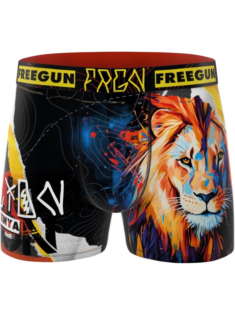 Lot de 3 boxers junior collection pop art animals freegun Orange - Kiabi