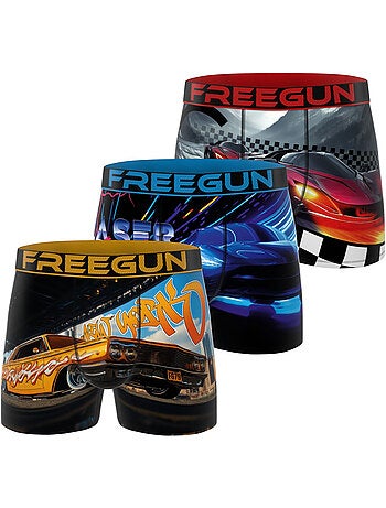 Lot de 3 boxers junior collection racers freegun