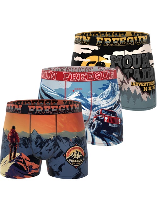 Lot de 3 boxers junior collection vintage winter freegun - Kiabi