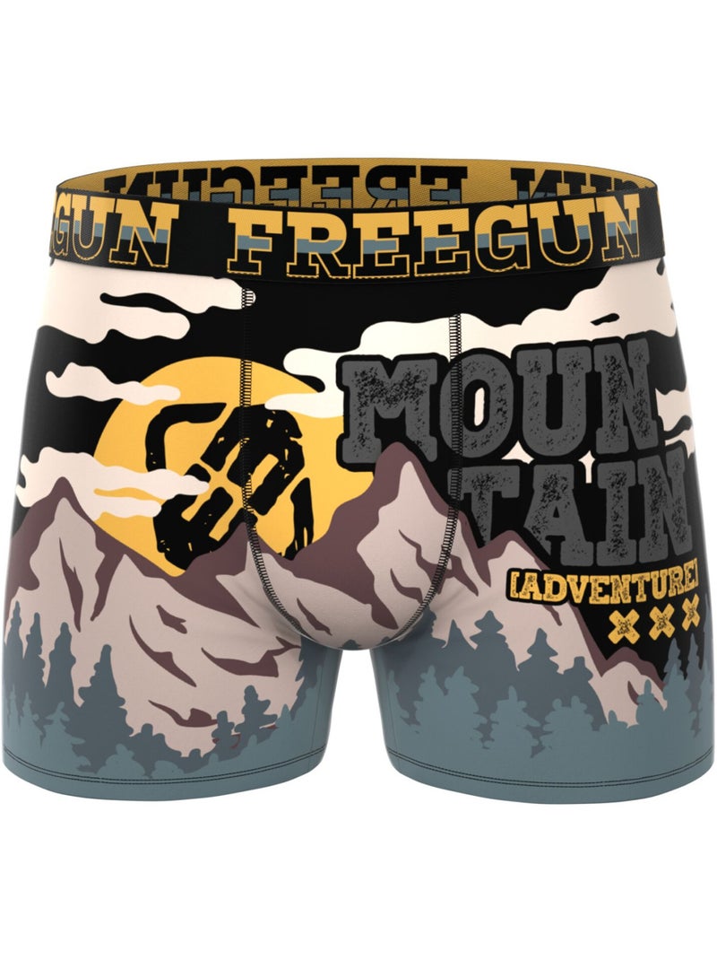 Lot de 3 boxers junior collection vintage winter freegun Orange - Kiabi