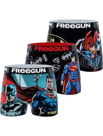 Lot de 3 boxers junior dc comics freegun