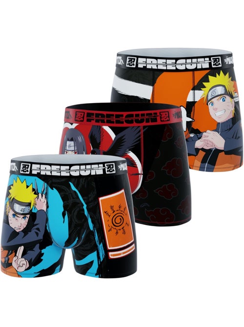 Lot de 3 boxers junior naruto shippuden freegun - Kiabi