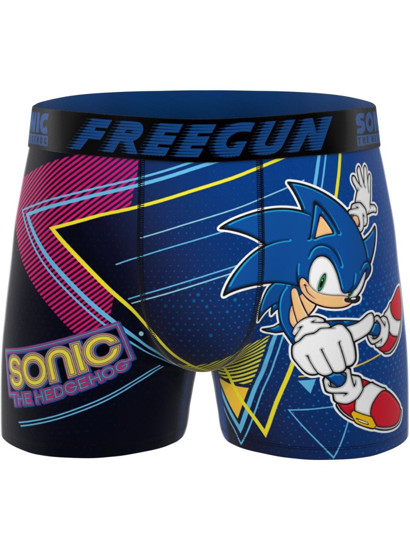 Lot de 3 boxers junior sonic freegun Bleu - Kiabi