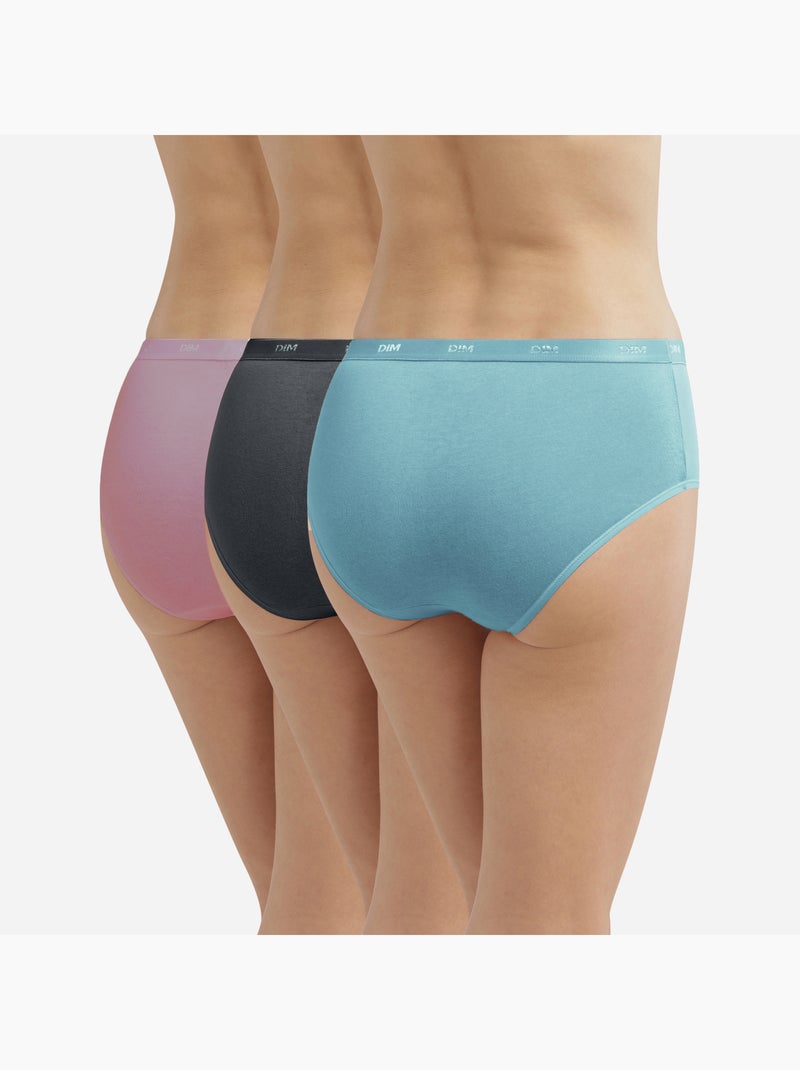 Lot de 3 Boxers Les Pockets Coton Bleu azur - Kiabi