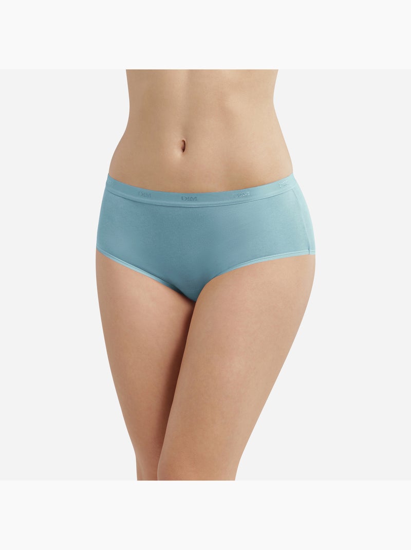 Lot de 3 Boxers Les Pockets Coton Bleu azur - Kiabi