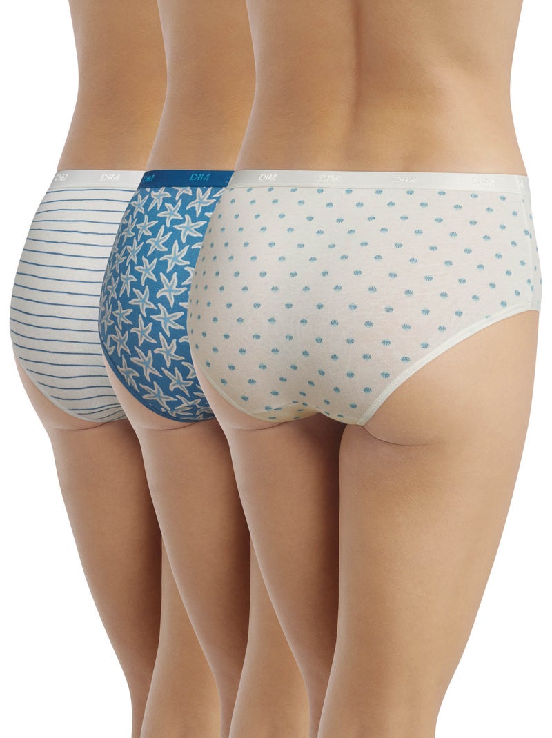 Lot de 3 Boxers Les Pockets Coton Bleu clair - Kiabi