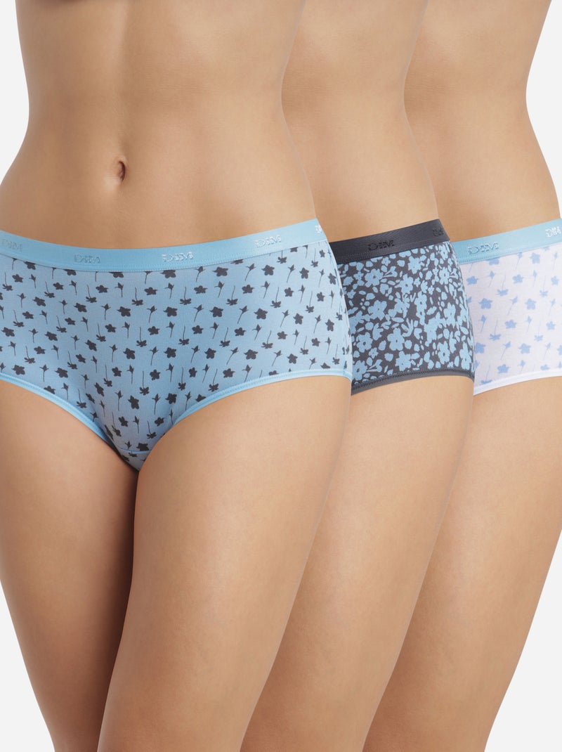 Lot de 3 Boxers Les Pockets Coton Bleu denim - Kiabi