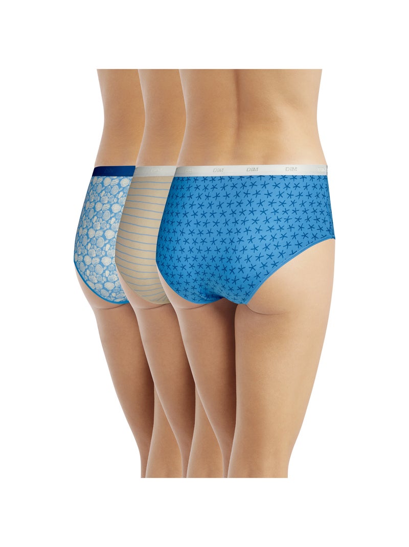 Lot de 3 Boxers Les Pockets Coton Bleu - Kiabi