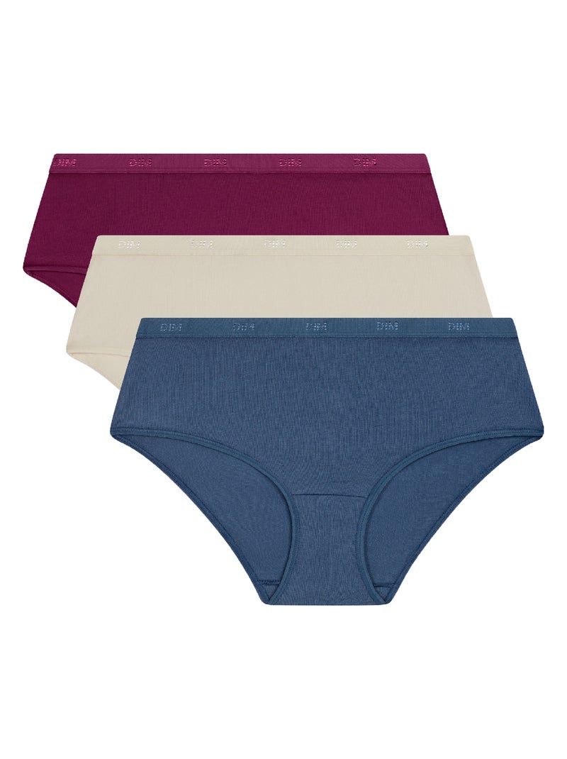 Lot de 3 Boxers Les Pockets Coton Bleu - Kiabi