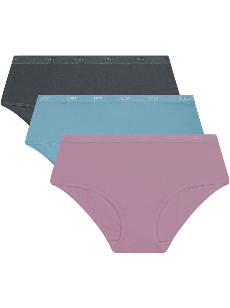 Lot de 3 Boxers Les Pockets Coton Bleu foncé - Kiabi