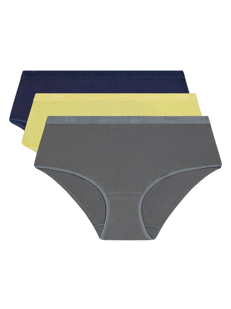 Lot de 3 Boxers Les Pockets Coton Gris clair - Kiabi
