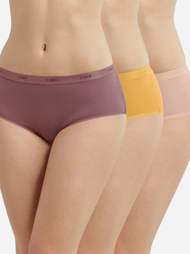 Lot de 3 Boxers Les Pockets Coton Jaune moutarde - Kiabi