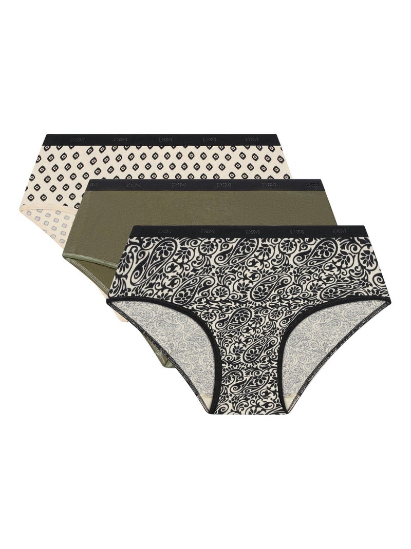 Lot de 3 Boxers Les Pockets Coton Kaki - Kiabi