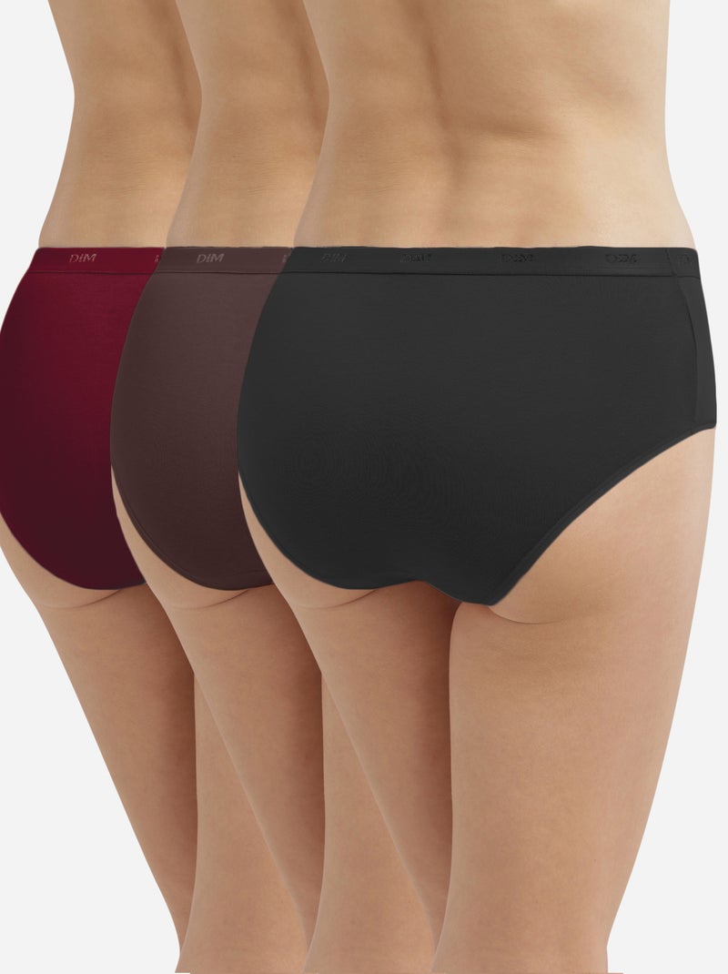 Lot de 3 Boxers Les Pockets Coton Marron chocolat - Kiabi