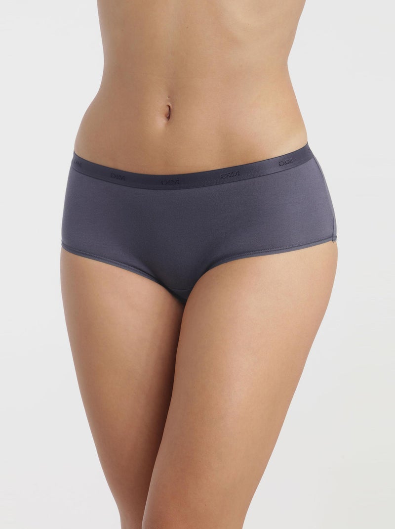 Lot de 3 Boxers Les Pockets Coton Mauve lilas - Kiabi