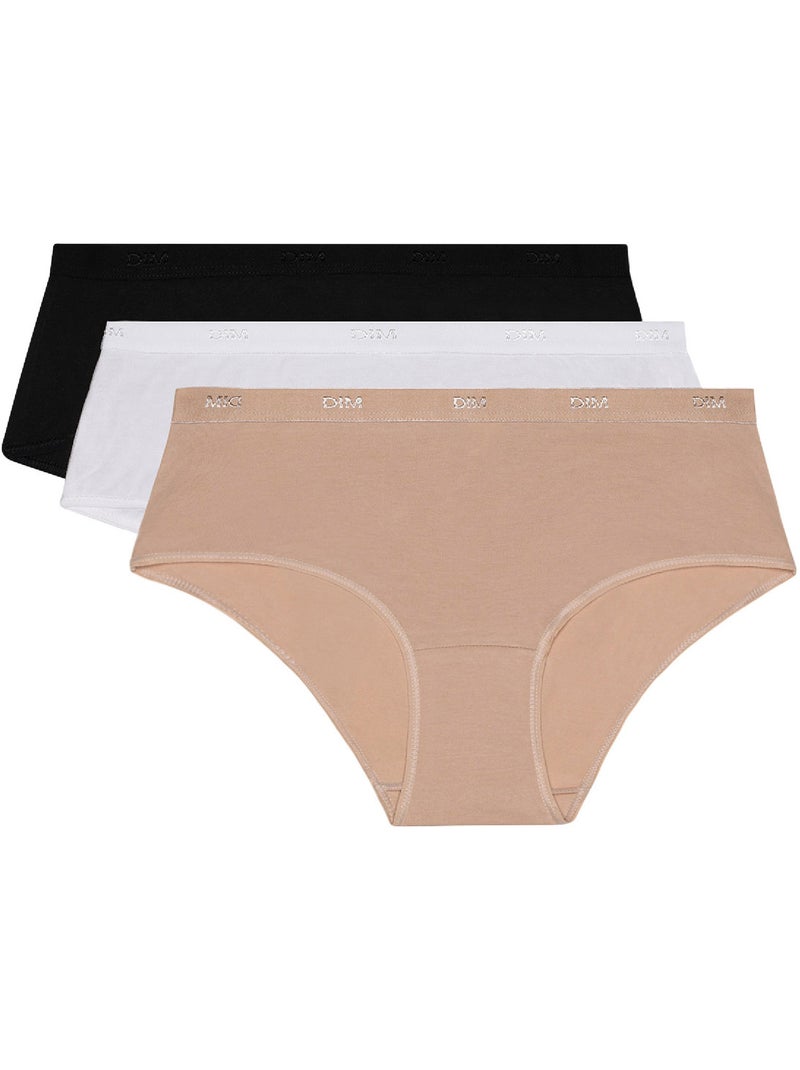 Lot de 3 Boxers Les Pockets Coton Noir - Kiabi