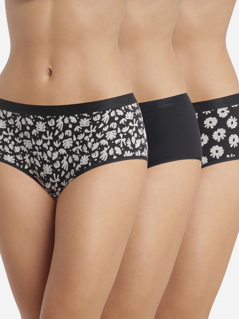 Lot de 3 Boxers Les Pockets Coton Noir Multicolore - Kiabi