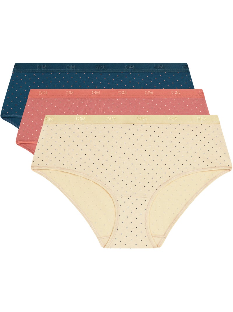 Lot de 3 Boxers Les Pockets Coton Orange clair - Kiabi