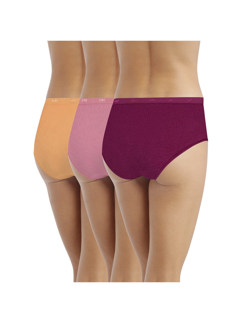 Lot de 3 Boxers Les Pockets Coton Prune - Kiabi