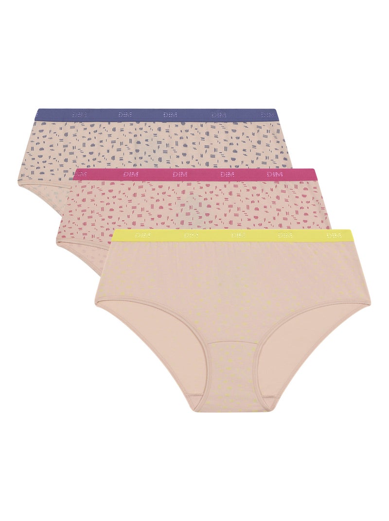 Lot de 3 Boxers Les Pockets Coton Rose clair - Kiabi