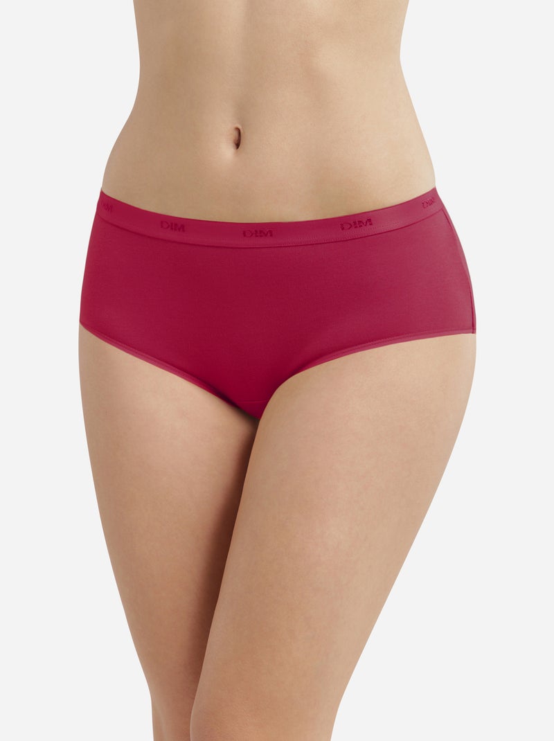 Lot de 3 Boxers Les Pockets Coton Rose framboise - Kiabi