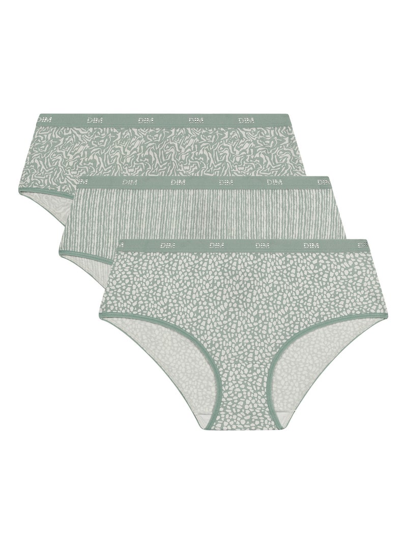 Lot de 3 Boxers Les Pockets Coton Vert clair - Kiabi