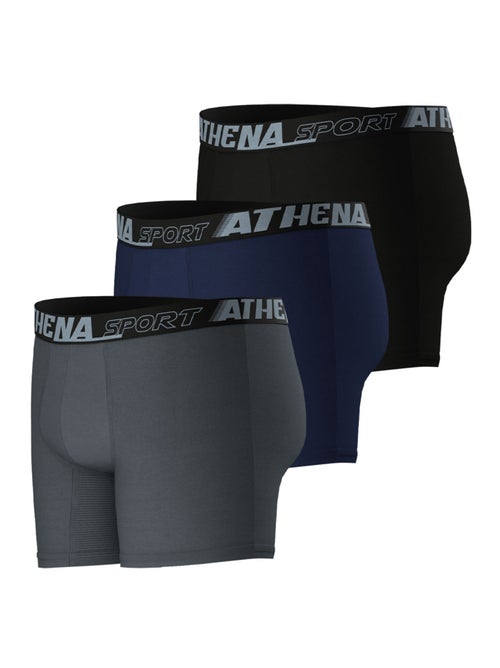 Lot de 3 boxers longs homme Sport Air Fit Athena - Kiabi