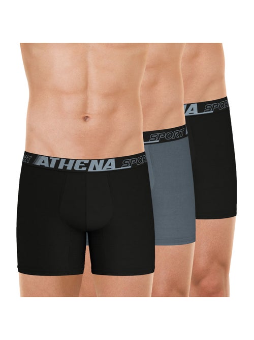 Lot de 3 boxers longs homme Sport Air Fit Athena - Kiabi