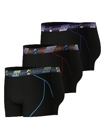 Lot de 3 boxers long homme Training