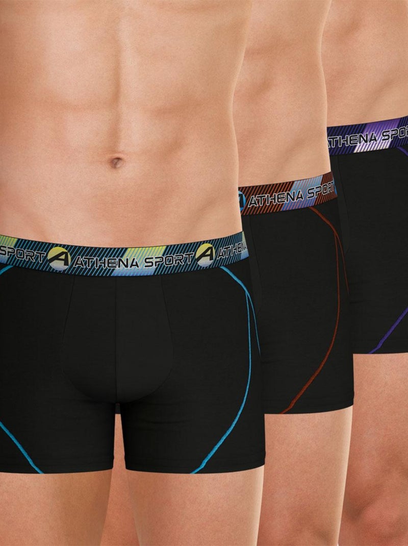 Lot de 3 boxers longs homme Training Gris foncé - Kiabi