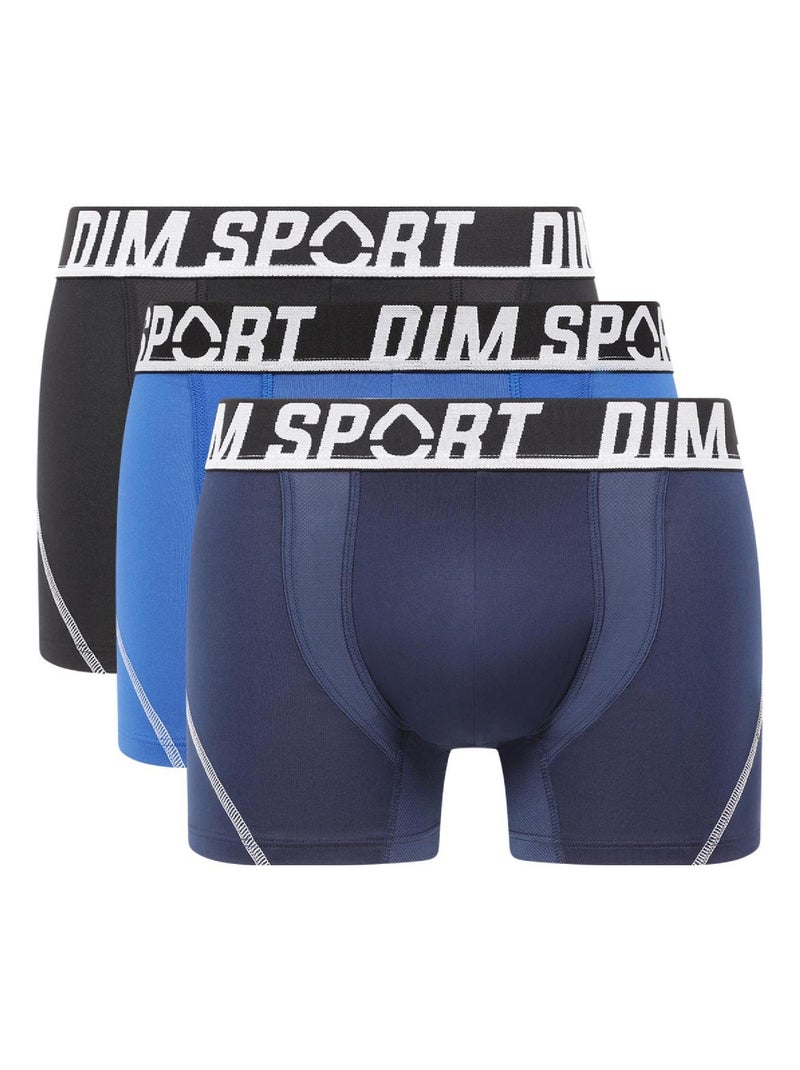 Lot de 3 Boxers Microfibre Sport Multicolore - Kiabi