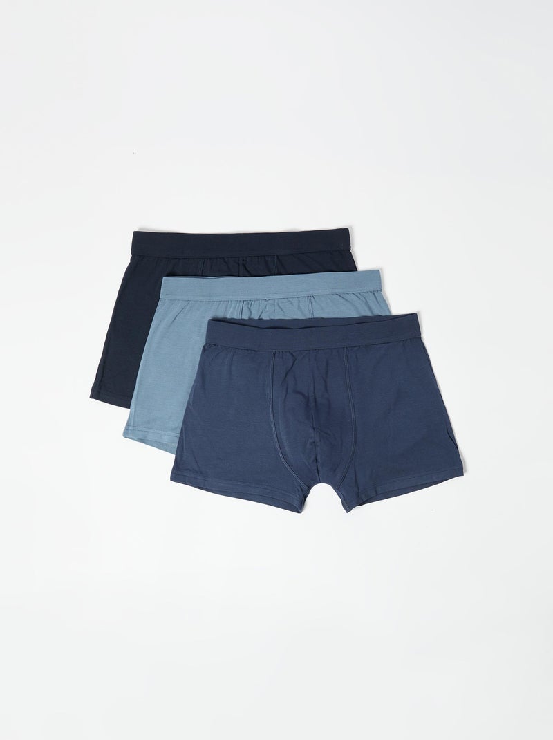 Lot de 3 boxers MO Fashion Bleu - Kiabi