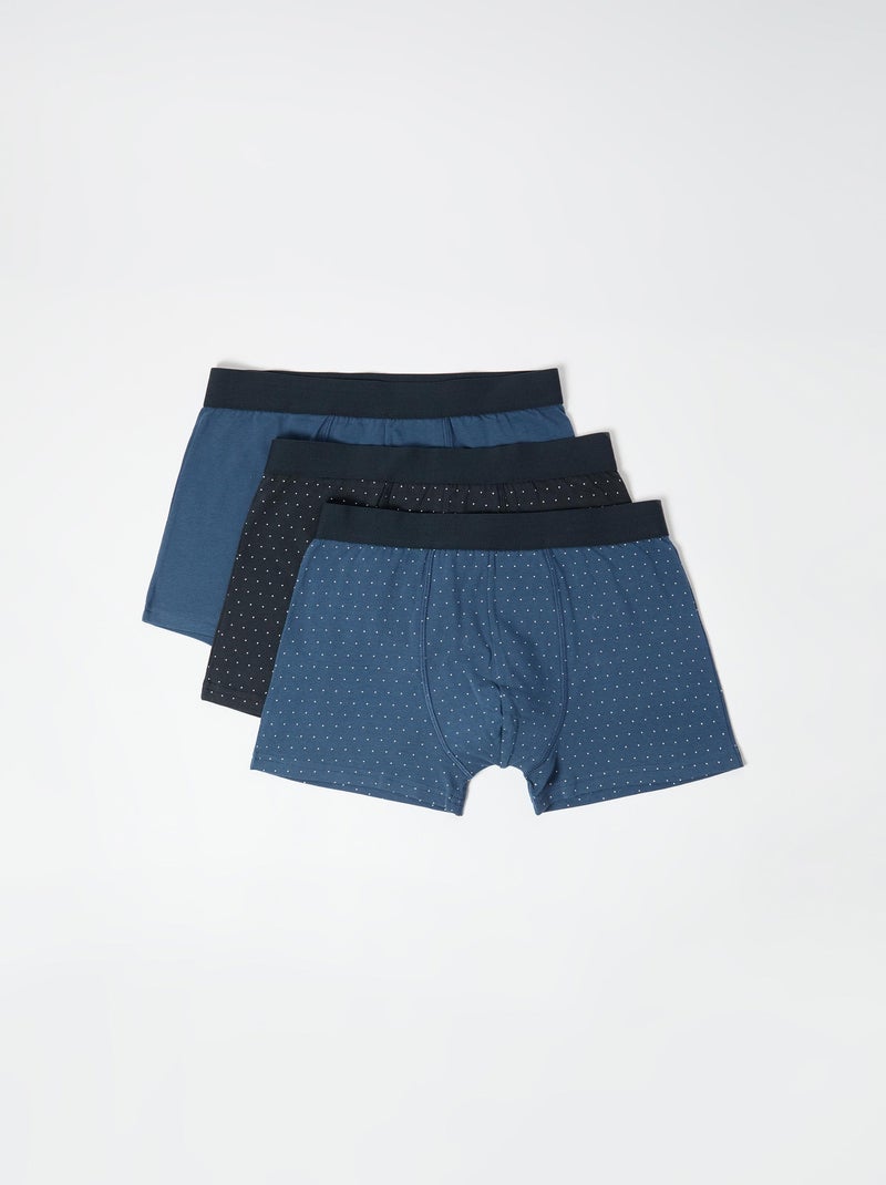 Lot de 3 boxers MO Fashion Bleu - Kiabi