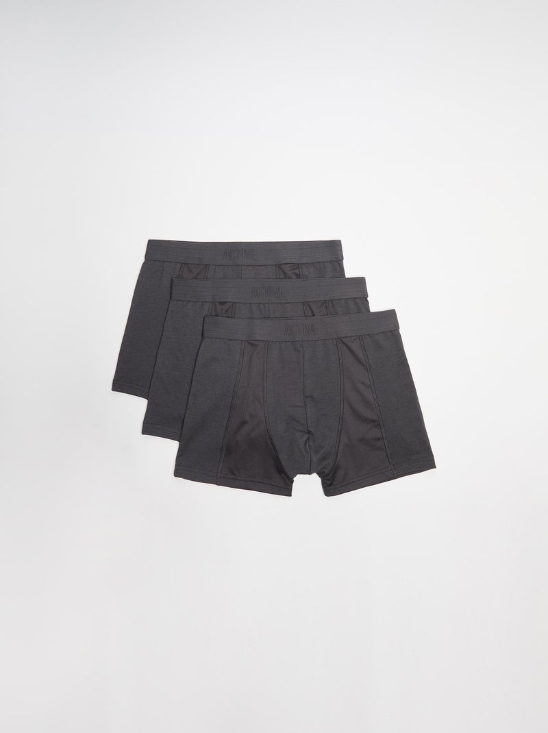 Lot de 3 boxers MO Fashion Gris - Kiabi