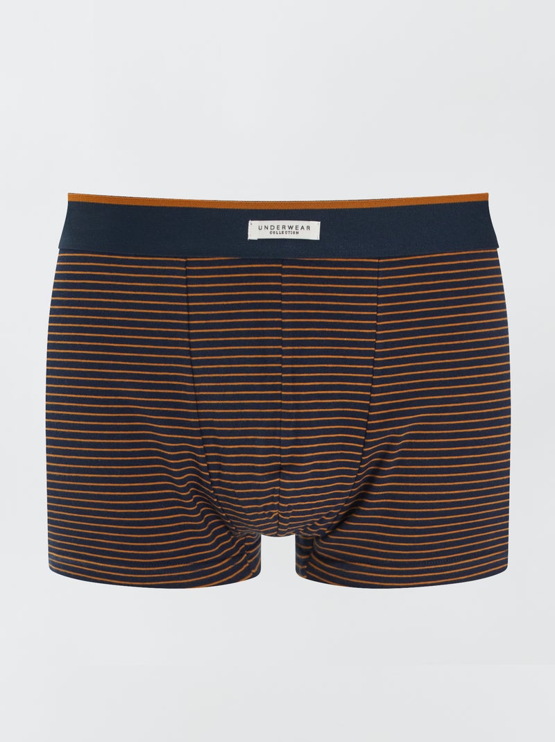Lot de 3 boxers Moutarde/Marine - Kiabi