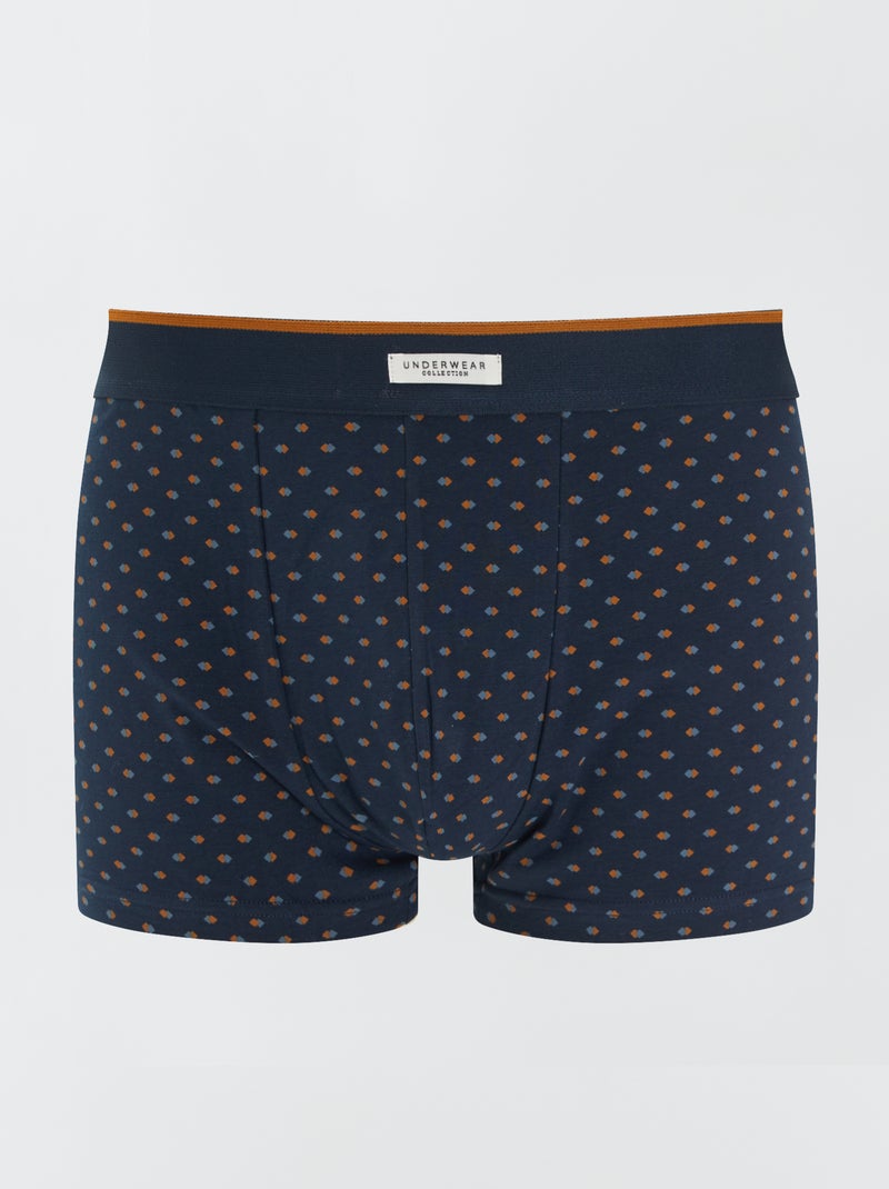 Lot de 3 boxers Moutarde/Marine - Kiabi