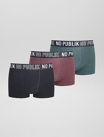 Lot de 3 boxers 'No Publik'